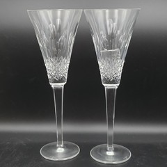 Waterford Crystal Celebration Champagne Toasting Flutes Ireland 10.25” Pair