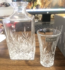 ELEGANT DUBLIN COLLECTION 7-PIECE SPIRITS SET SHANNON BY GODINGER, NEW