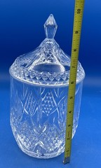 Vintage Mikasa Clear Crystal Biscuit ~Ginger Jar/ Candy Jar With Lid Japan