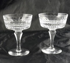 2 Atlantis Algarve Cut Crystal Champagne Coupes Glass Multiple Pairs Available