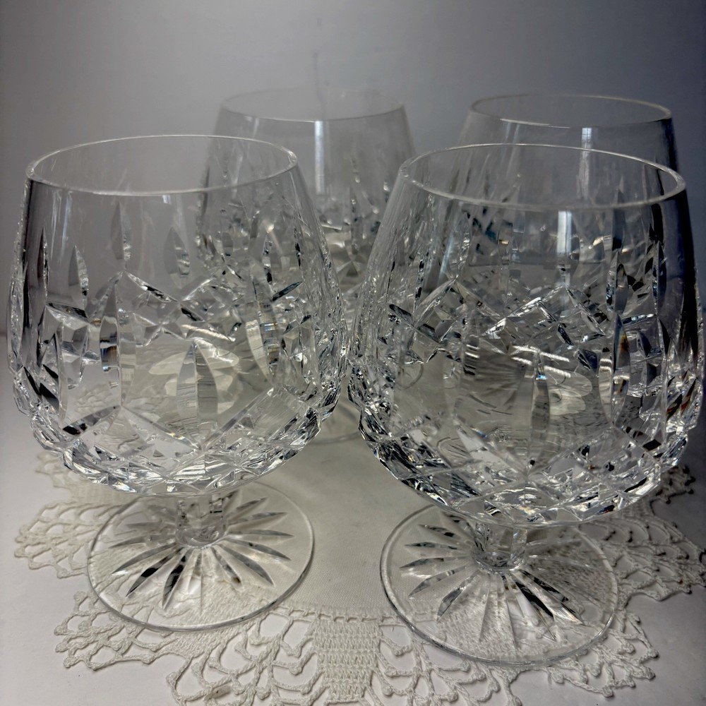 Waterford Lismore Crystal Balloon Brandy Snifter 5 1/4 In Set Of 4