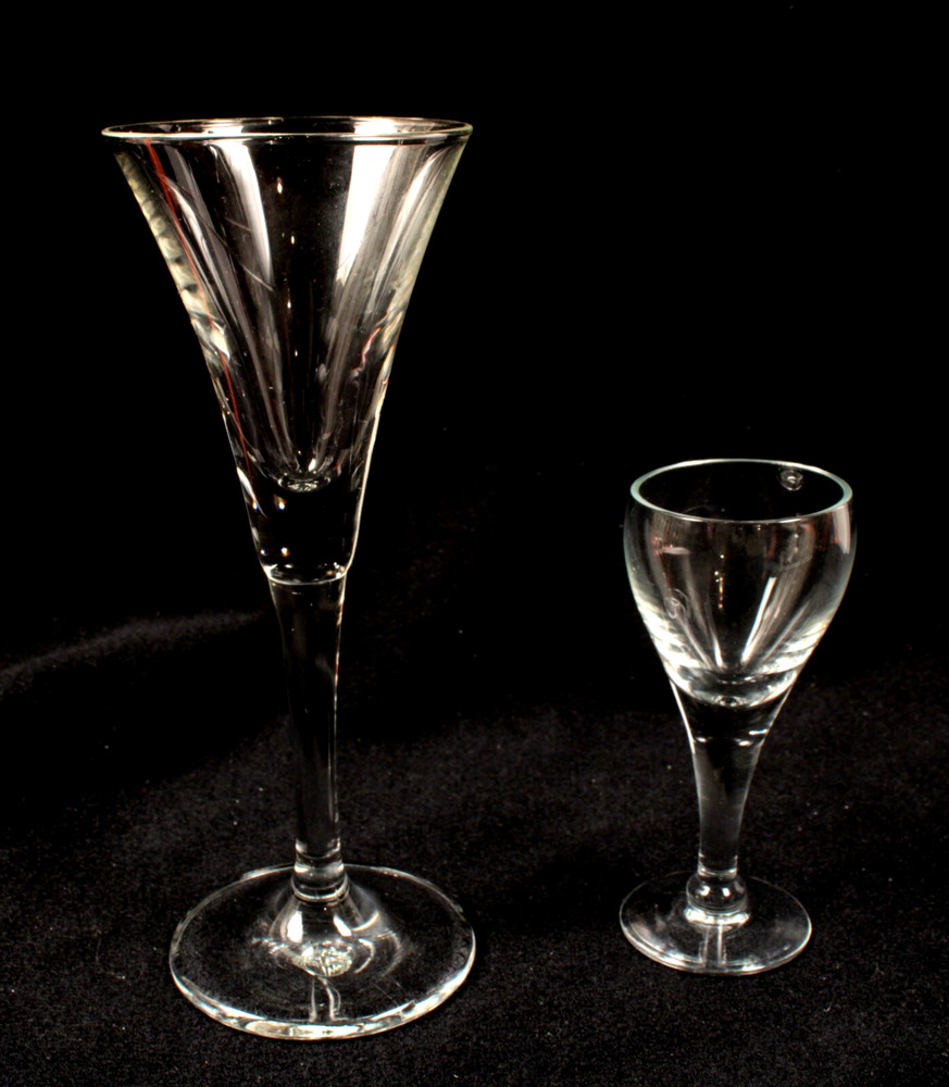 2 Crystal Codial Glasses Different Styles Nice