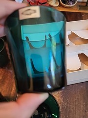 Early NUUTAJARVI NOTSJO KAJ FRANCK 6 Teal Tumblers Set CLEAN Original Box MCM