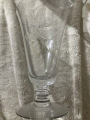 Vintage Fostoria Rose Crystal Ice Tea Goblets 4 Pack