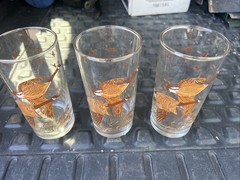 Vintage LIBBEY Canadian Geese in Flight High Ball Glasses 12 Oz Set of 3