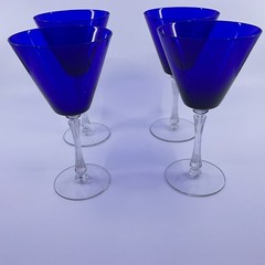 Morgantown Empress 7660-1/2 10 oz Goblets In Ritz Blue
