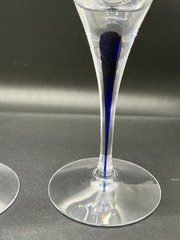 Orrefors – Intermezzo Blue Bubble 4 Wine Glass & Carafe Set – Lagerbielke Sweden