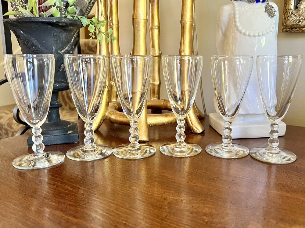 Libbey Glass Knob Hill Set Of 6 Clear Whiskey Sour Ball Stem Glasses