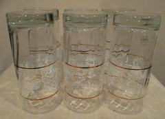Pasabahce Circle of Art Glass, White Rose Tumblers, Turkey, 5.75″ T/12 oz (6pc)