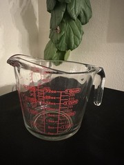 VINTAGE 3 PIECE SET ANCHOR HOCKING GLASS MEASURING CUPS 1 – 2 – 4 CUP