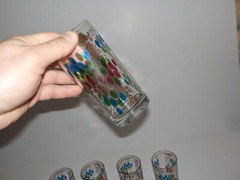 MCM 8 Grapes Pattern High Ball Glasses Tumblers Continental Can Company CCC