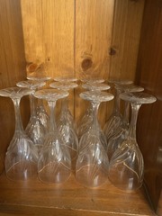 Set 12 Lenox Debut Gold Rim 7 3/8″ Crystal Swirl Wine Glasses Discontinued