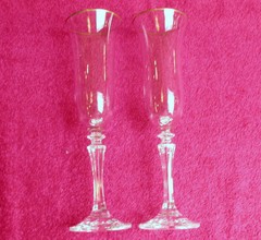 {SET OF 2} Schott Zwiesel Glass (Premier) 9 1/8″ FLUTED CHAMPAGNES Exc