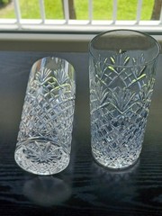 Set of (2) Stuart Crystal Highball Glasses 5 7/8″ tall.