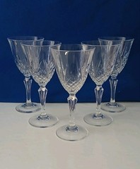 5 Glasses Cristal de Flandre Salzburg Water Goblets7.¼» 24% Lead Crystal France