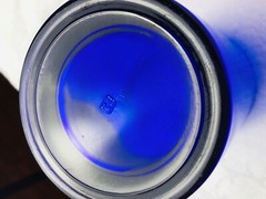 (4) Anchor Hocking Cobalt Blue Glasses Flare 5 7/8” holds 16 oz VGVC No Chips