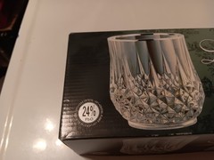 Longchamp Platinum Cristal d’Arques Old Fashioned Goblet Tumblers Set Of 4