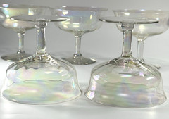 Mother of Pearl (Stem 858) by Fostoria Low Champagne/Sherbet Glasses Set of 5