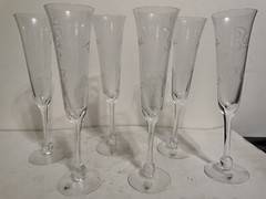 Orrefors Crystal Champagne Bell Flutes Millennium Bells by Erika Lagerbielke 6