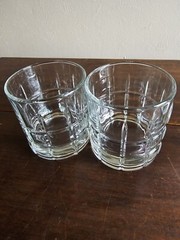 Set Of 4 VTG Anchor Hocking Manchester Tartan Old Fashioned Whiskey Glasses