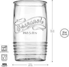 Glass Tumbler Drinking Glasses Set of 4 – Genuine Artisan-Made Vintage Italia…