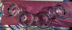 Global Amici Harlequin Confetti High Ball Glasses 4 pcs Heavy Hand-Blown Italy