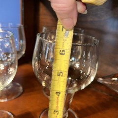 MCM Anchor Hocking Beer Glasses, Hollow Stem 12oz Glasses, Stout Set of 4