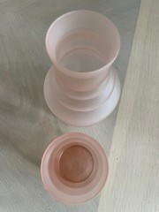 Vintage Bedside Carafe & Water Glass Set – Frosted Pink