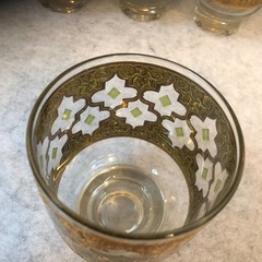 1 ~Vintage Culver Valencia 22K Gold Glass Cocktail Pc Signed MCM Barware