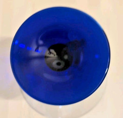 Bellagio Martini Glasses| Cobalt Blue| Curved Stem| Barware| Souvenir| Set Of 4
