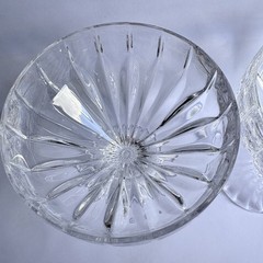 Lot 2 Vintage Mikasa Park Lane Coupe Champagne Sherbet Ribbed Bowl Stem Crystal