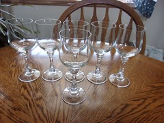 Wine Blown Wafer Stem Princess House Princeton Crystal Blown – Set of 6
