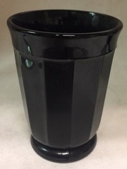Tumbler – Paneled Pattern – Black Glass – Mosser USA