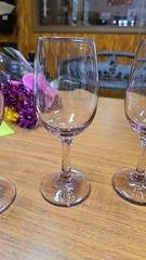 RETIRED Wine/Water Goblet Premiere PLUM LIBBEY GLASS COMPANY