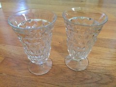 2 Fostoria Crystal American Clear Pattern Ice Tea Glasses 5 3/4″ ca 1915-1982