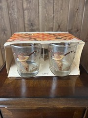 4 Vintage Libbey Canadian Geese Tumblers – Sets of 4 – Hunting Barware NOS NEW