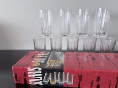 Set of 9 RCR Royal Crystal Rock Solaris Tumblers Highball Glasses Exc Cond