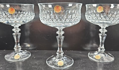 9) Schott Zwiesel Desiree Champagne Sherbet Set Vintage Crystal Cut Germany Lot