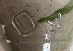 Set of 3 Studio Art Stoneware Pottery Tumblers/Glasses, 5-3/4″ Tall, Signed