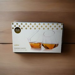 Soirée Diamond Glasses Borosilicate 250 ml Novelty Gift Angles Tumbler Whiskey