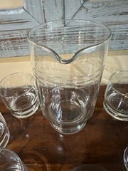 Vintage Princess House ~ Cocktail Martini Set #407 Mixer 6 Glasses & Stirrer