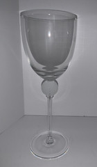 LOT OF 2 Crystal GOLF BALL 8 3/4″ Tall Stem Wine Glasses