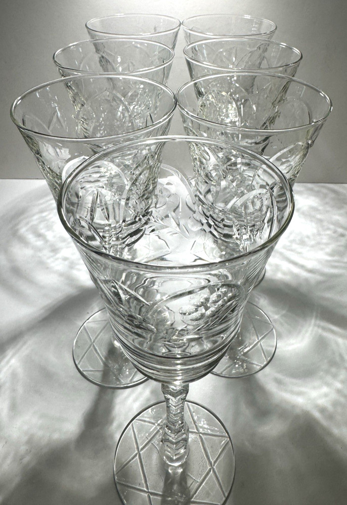 Rock Sharpe Normandy, Stem 3005, Cut Florals: Water Goblet mint!