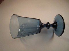 Lovely Lenox Antique Dark Blue Glass Set of 4 Wine Glasses A