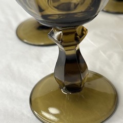 4 Vintage Imperial Old Williamsburg Smoke Brown Water/Juice Goblets