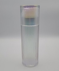 New Iridescent Iridized Glass Tumble Up Bedside Carafe Decanter