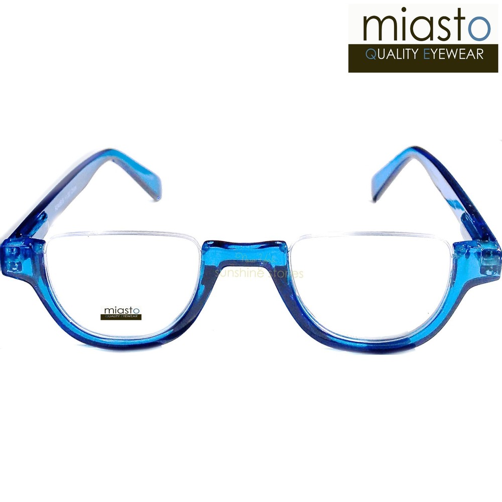 MIASTO TOP RIMLESS HALF RIM MOON ROUND OVAL READERS READING GLASSES~MEDIUM LARGE