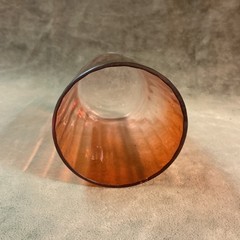 Victorian Libby Glass Company Cranberry Amberina Rib Optic Water Tumbler