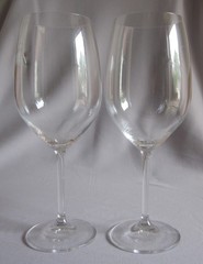Two Bordeaux Wine Goblets Glasses Lenox Crystal Tuscany Classics 9 1/2″