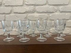 Vintage Arcoroc France Artic Pattern Stemmed Wine Water Goblets Set of 8